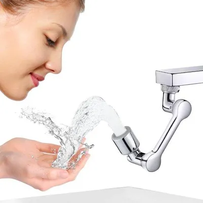 Image de Robinet d'extension multifonctionnel pivotant à 1080°, embout de robinet à double jet, régulateur de jet universel