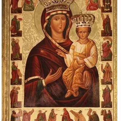 Productafbeelding van Schilderen op nummer: "Madonna van de Bieszczady", 50x40 cm, op canvas, inclusief lijst. Creatief