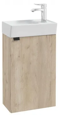 Zdjęcie produktu dla Szafka Łazienkowa 40 x 22 cm z Umywalką Wisząca Dąb Vicenza Jasny Mat Mała