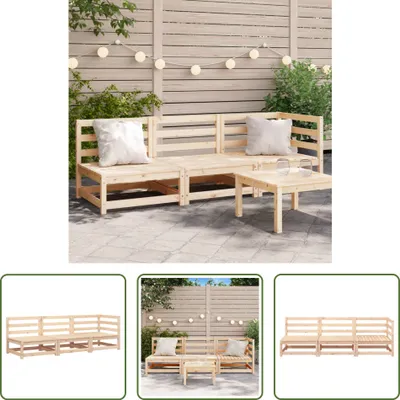 Zdjęcie produktu dla Sofa ogrodowa Living Store 3-osobowa z litego drewna sosnowego