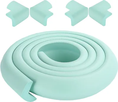 Produktbild von CANDeal 2 Meter L-Form Kantenschutz und 4 x Eckenschutz-Set, Premium-High-Density-Schaum baby schützende Haushaltswerkzeug für Tisch, Bank und andere Wohnmöbel - Hellgrün