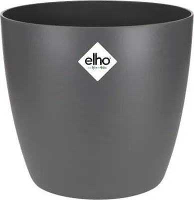 Immagine prodotto di Vaso Bruxelles rotondo antracite – Vaso da fiori Ø30 cm x altezza 27 cm – Vaso moderno per piante da interno e da giardino