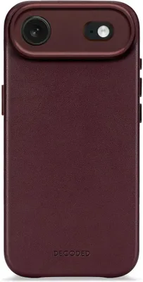Image de Étui MagSafe pour Apple iPhone Air - Coque arrière Decoded en cuir véritable - Dark Ruby