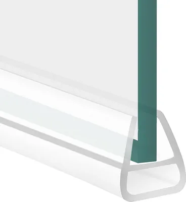 Immagine prodotto di Guarnizione per doccia a forma di "U", trasparente, 200 cm, per vetri di 10 mm, adatta per bagni