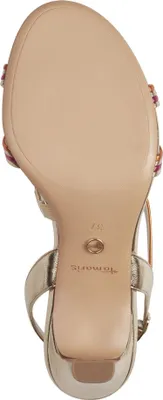 Produktbild von Tamaris Damen Sandale Sandalette Metallic High Heel 1-28016-42, Größe:38 EU, Farbe:Gold