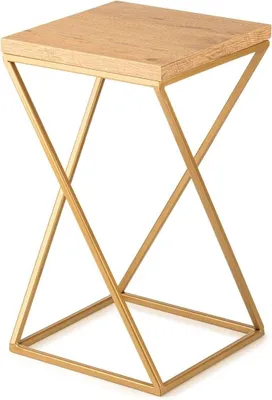 Produktbild von HowHomely Modern Pflanzenständer, Blumenhocker aus Metall Gold 40 cm Höhe - Blumenständer für das Haus