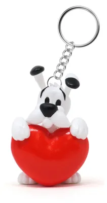 Obrázek produktu pro Klíčenka Asterix, Idefix, červené srdce
