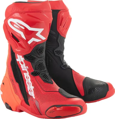 Zdjęcie produktu dla Buty motocyklowe Alpinestars Supertech R Vented z perforacją, czerwone, rozmiar 42