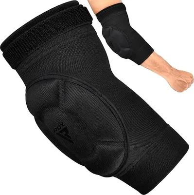 Produktbild von RDX Ellbogenschoner Kampfsport, Ellenbogenschutz MMA Muay Thai, Ellenbogenschützer Thaiboxen Ellbogenschützer Handball Volleyball Ellbogenschutz Boxen Training Gepolstert Ellbogenbandagen Elbow Guard