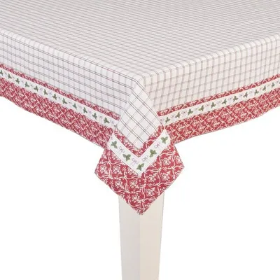 Obrázok produktu pre Clayre & Eef - Vianočný obrus - Diamanty a listy cesmíny - 130 x 180