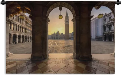 Produktbild von MuchoWow® Wandteppich Wandbehang Italien - Platz - San Marco 120x80 cm Tapisserie Dekoration Wandtuch - Wanddekorationen - Wandtücher