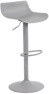 Produktbild von DELUKE® Barhocker höhenverstellbar Grau JUTO - Kunststoff, 68,5-94x43x44cm | Barhocker mit Lehne Tresenhocker Barstuhl Küchenhocker Thekenhocker hoher Stuhl