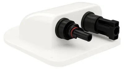 Productafbeelding van MC4 Dubbele Dakdoorvoer Voor Zonnepaneel - Waterdicht - Dubbel - Wit - Geschikt voor Caravan, Camper & Boot