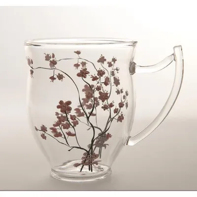 Produktbild von Teetasse, Becher aus Glas CHERRY BLOSSOM 0,35L transparent rosa TeaLogic