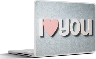 Produktbild von MuchoWow® Laptop Aufkleber Sticker Cover Ich liebe dich in Druckbuchstaben geschrieben 40x30 cm - Laptop Dekoration - Selbstklebend