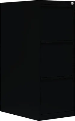 Produktbild von Stahl Büro Hängeregistratur Schrank Bürocontainer 101x40x62cm (HxBxT) mit 3 Schüben, einbahnig Schwarz 560319