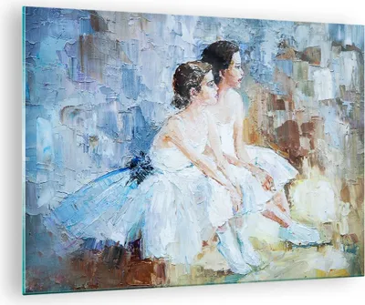 Produktbild von Bilder auf glas - Balletttänzer tanzen - 70x50cm - Glasbilder - Wandbilder - Kunstdruck - zum Aufhängen bereit - Wanddekoration aus Glas - Glas Bilder - Wandbild auf Glas - Einteilig - GAA70x50-3767