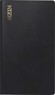 Produktbild von rido/idé Wochenkalender Modell TM 17/contacter 2024 2 Seiten = 1 Woche quer Blattgröße 8,7 x 15,3 cm schwarz