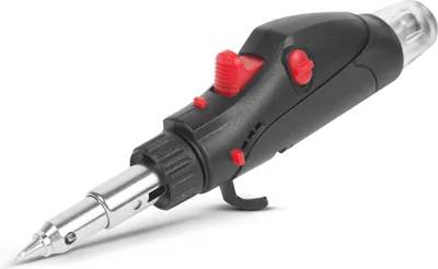 Produktbild von 3-in-1 Multifunktionaler Mini-Gaslötkolben - Nachfüllbar - Inklusive Lötspitze, Heißluftkopf und Schutzkappe [28520B]