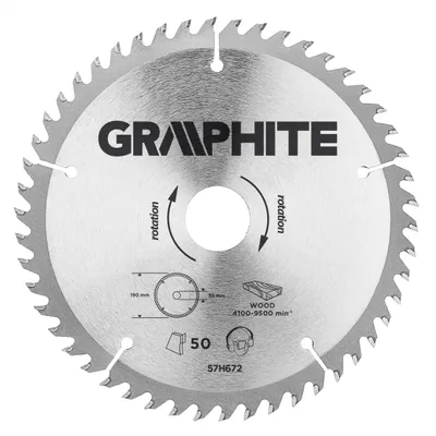 Zdjęcie produktu dla GRAPHITE Tarcza do pilarki, widiowa, 190 x 30 mm, 50 zębów