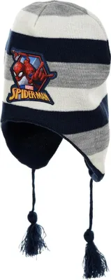 Produktbild von Marvel Spiderman Kinder Wintermütze peruanische Mütze Kindermütze – Grau / 54