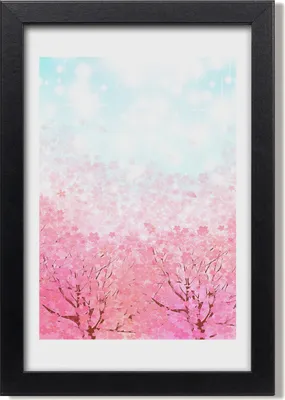 Produktbild von Bild 20x30 MDF-Rahmen, Wandkunst Kirschblüten
