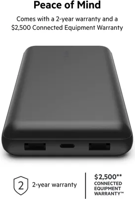 Produktbild von Belklin Power Bank 20k USB-A & C 15W schwarz (BPB012btBK)