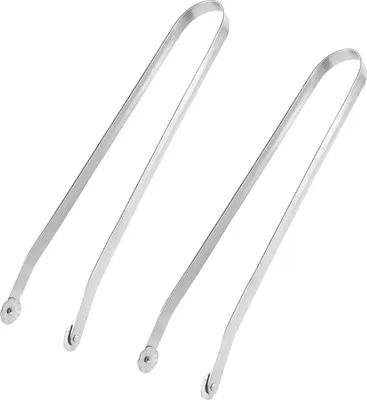 Produktbild von 2er Set Edelstahl Grillzange 38 cm – Verdickte, rostfreie & spülmaschinenfeste Grillwurstzange mit Rollfunktion, ergonomisch & hitzebeständig für BBQ