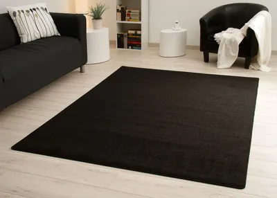 Produktbild von Steffensmeier Kurzflorteppich Cambridge Young, Teppich für das Wohnzimmer, Jugendzimmer in Schwarz, Größe: 200x250 cm