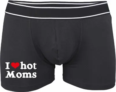 Produktbild von Boxershorts - Mann - Boxer-0049-man-black-v-L - schwarz - L - vorn - I Love Liebe Mums - lustiges Motiv - Spruch - Unterwäsche - Unterhose - Freizeit - lustig