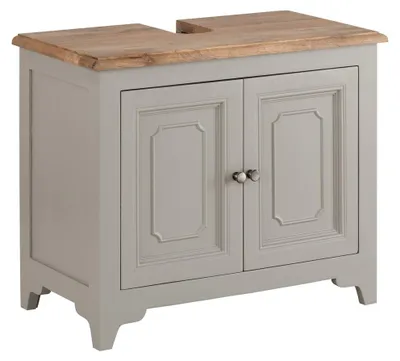 Produktbild von Waschbeckenunterschrank 77x64cm 'Belfort' schilfgrün & natur