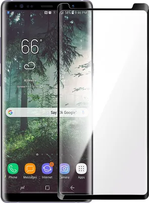 Produktbild von Avizar, Displayschutzfolie aus Glas für Samsung Galaxy Note 8, Schwarz