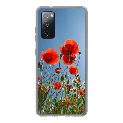 Produktbild von MuchoWow® Handyhülle Schutzhülle Hülle für Samsung Galaxy S20 FE Strahlende Sonne über einigen Mohnblumen in Spanien Silikon Softcase Handy Hülle - Abdeckung