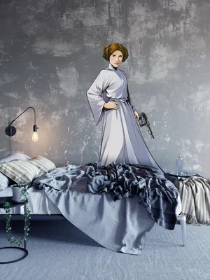 Produktbild von Komar Vlies Fototapete selbstklebend und konturgeschnitten "Star Wars XXL Princess Leia" - Größe: 127 x 170 cm (Breite x Höhe) - 1 Stück