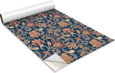 Produktbild von Selbstklebende Möbelfolie - Dekorationsfolie - Tischmöbel - Zuschneidbar - Florales Türkisches Muster - 100 x 50 cm