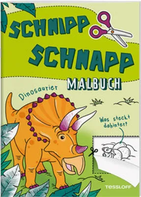 Immagine prodotto di Libro da colorare "Schnipp Schnapp". Dinosauri. Cosa c'è dietro?