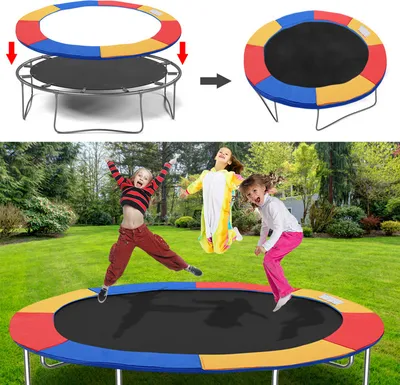Obrázek produktu pro Jopassy kryt okrajů trampolíny šířka 28 cm 100% odolný proti UV záření odolný proti roztržení odolný proti povětrnostním vlivům univerzální kryt pružin ochrana okrajů, barevný, velikost:Ø 244cm