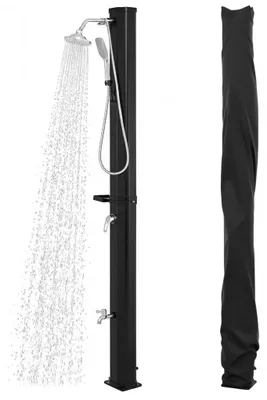 Produktbild von 35-Liter-Solar-Pooldusche mit Hand- und Fußdusche, Schwarz