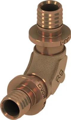 Zdjęcie produktu dla TECEflex Bogen 90Grad Rotguss, druckverlustoptimiert 16mm