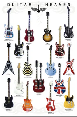 Produktbild von Gitarren Plakat | Bild - Guitar Heaven, Rock Hall Of Fame (91 x 61 cm)