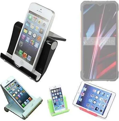 Produktbild von K-S-Trade Handy-Ständer kompatibel mit Cubot KingKong Ace 3 faltbarer Tischständer Smartphone Tablet Halterung Reise