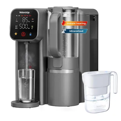 Produktbild von Waterdrop M6HG Mineralien Sofort-Heiß Auftisch Osmoseanlage,mit einer zusätzlichen WD-PT-05W Wasserfilterkanne