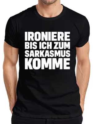 Zdjęcie produktu dla Ironise until I become sarcastic sarcastic cheeky gift koszulka męska, czarny, XL