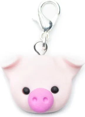 Produktbild von Schwein Schweinchen Charm Anhänger Miniblings Glücksschwein Ferkel Glücksschwein