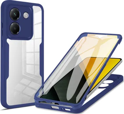 Immagine prodotto di Custodia per Xiaomi Poco M7 Pro 5G, protezione completa a 360° con protezione del display incorporata blu