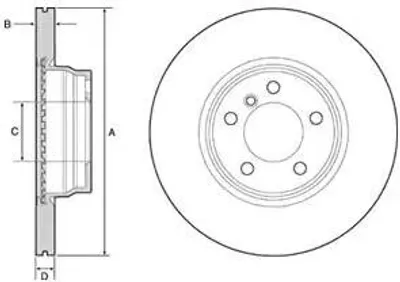 Produktbild von 2x DELPHI Bremsscheibe BG4458C für BMW 3 Touring (F31) 3 Limousine (F30 F80)