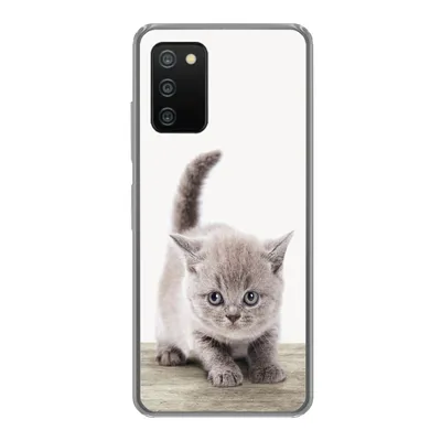 Produktbild von MuchoWow® Handyhülle Schutzhülle Hülle für Samsung Galaxy A03s Kätzchen - Katze - Haustiere - Jungen - Kinder - Mädchen Silikon Softcase Handy Hülle - Schutz