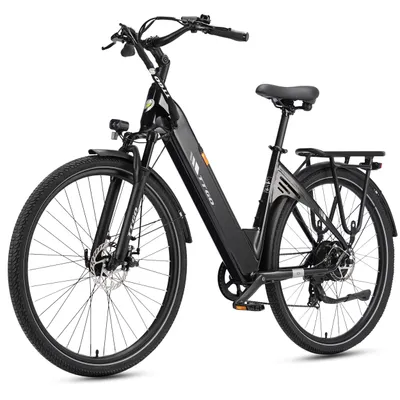 Productafbeelding van Elektrische fiets C3 SE voor volwassenen, 250W, 36V 648Wh, maximale snelheid 25 km/u, brede 28-inch banden, maximaal draagvermogen 125 kg, kleur: zwart