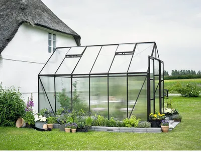 Produktbild von Gewächshaus Halls Magnum 128 Polycarbonat 6 mm 257 x 384 cm schwarz
