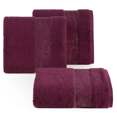 Imagen del producto de Toalla Mariel, 50x90 cm, color burdeos, de felpa, 500 g/m², marca Eurofirany